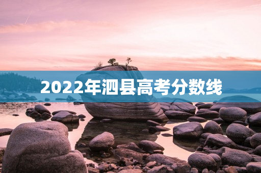 2022年泗县高考分数线