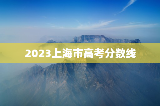 2023上海市高考分数线